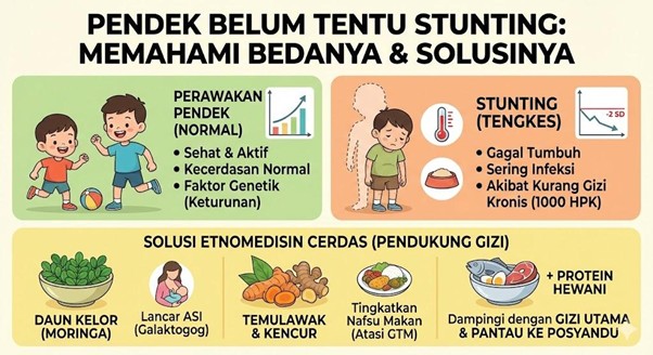 Pendek Belum Tentu Stunting: Memahami Definisi Tepat & Solusi Etnomedisin yang Cerdas
