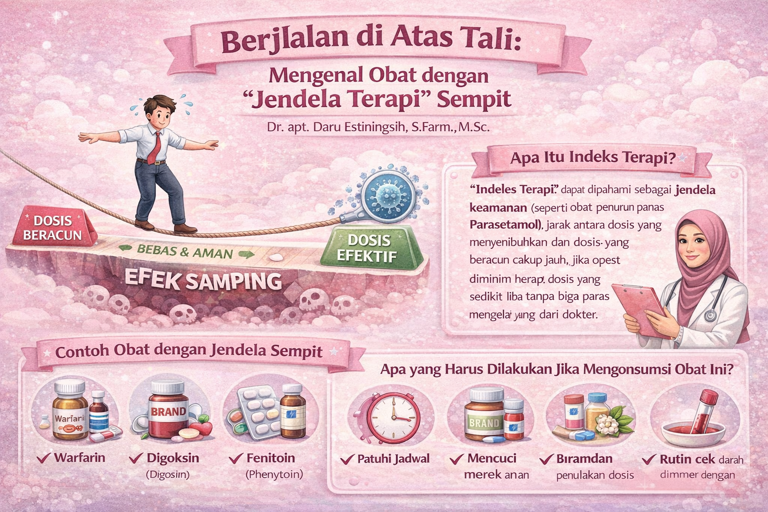 Berjalan di Atas Tali: Mengenal Obat dengan "Jendela Terapi" Sempit