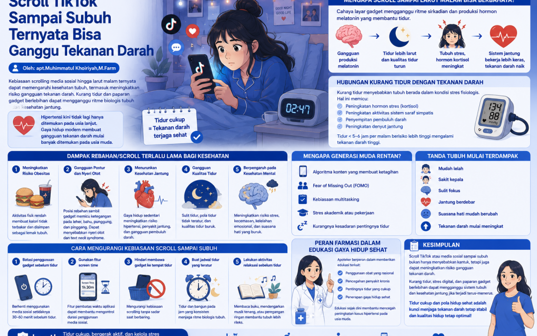 Scroll TikTok Sampai Subuh Ternyata Bisa Ganggu Tekanan Darah