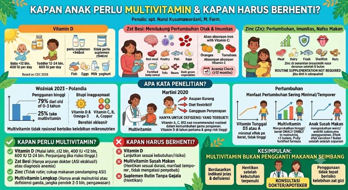Kapan Anak Perlu Multivitamin dan Kapan Harus Berhenti?